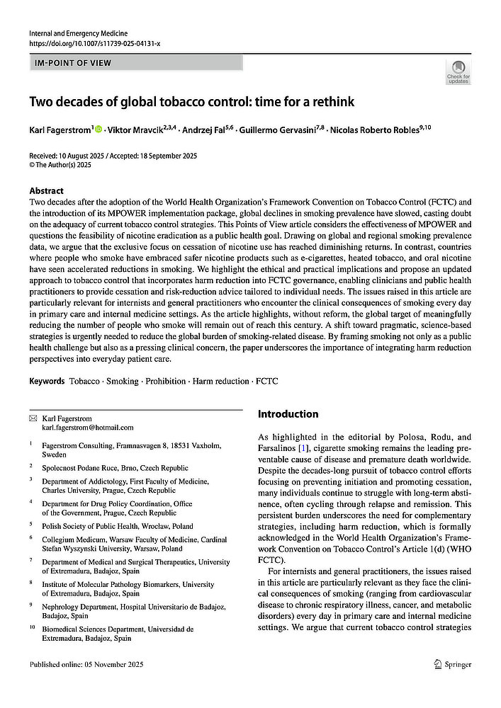 Two decades of global tobacco control: time for a rethink